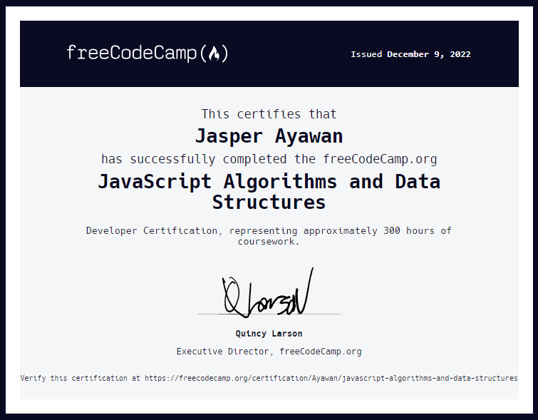 This is my digital certificate